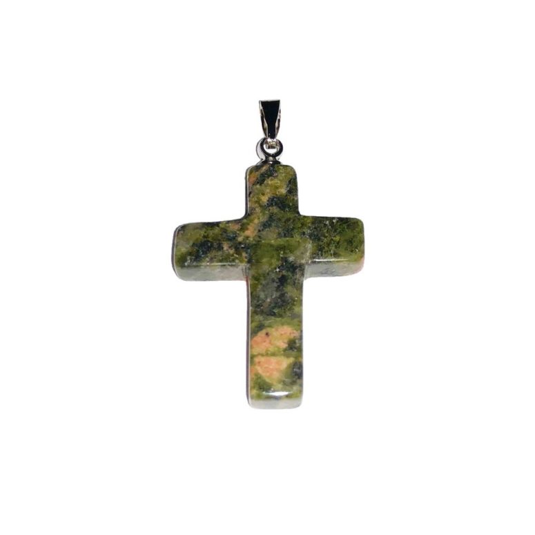 pendentif unakite croix