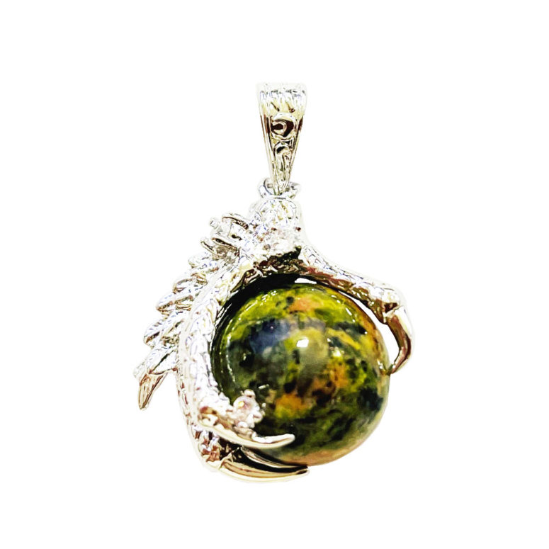 Pendentif Unakite Main de Dragon