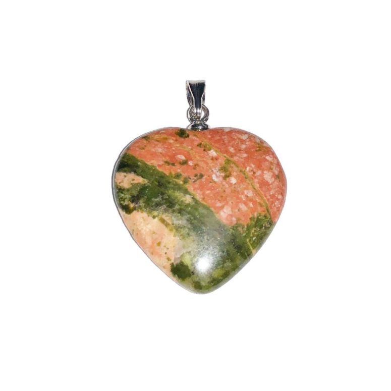 pendentif unakite coeur