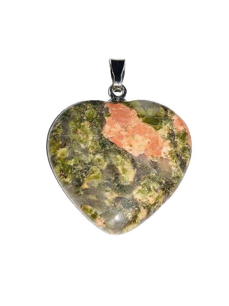 pendentif unakite coeur