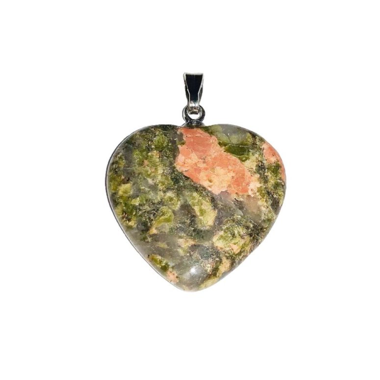 pendentif unakite coeur