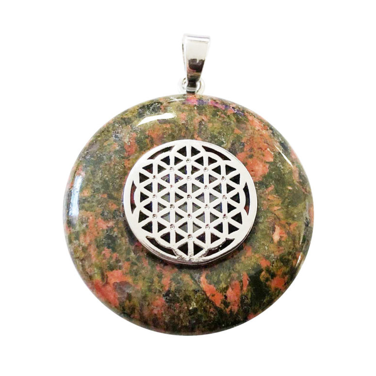 pendentif unakite pi chinois