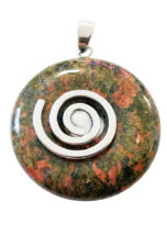 pendentif-unakite-pi-chinois-donut-spirale-argentee-30mm