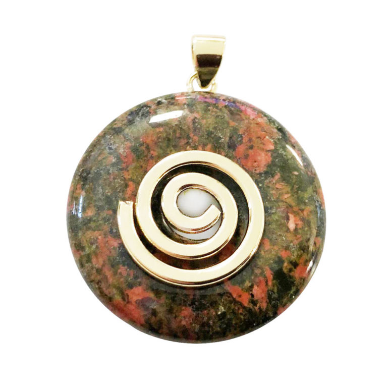 pendentif unakite pi chinois