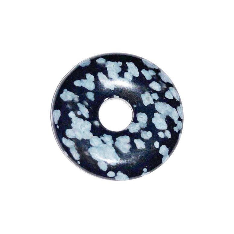 pi chinois donut obsidienne neige 20mm