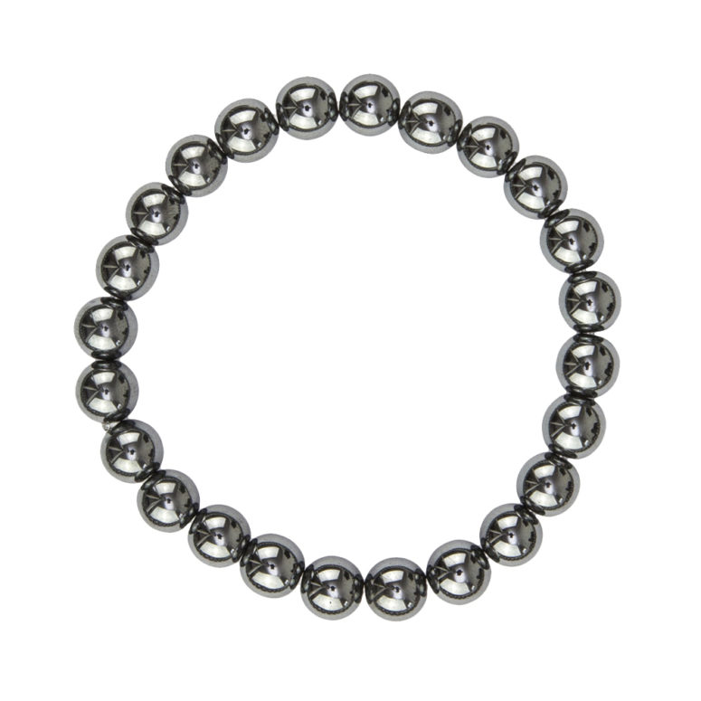 bracelet hematite pierres boules 8mm