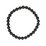 bracelet agate noire pierres boules 6mm