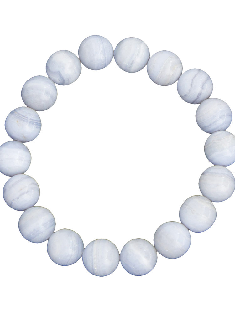 bracelet calcédoine pierres boules 10mm