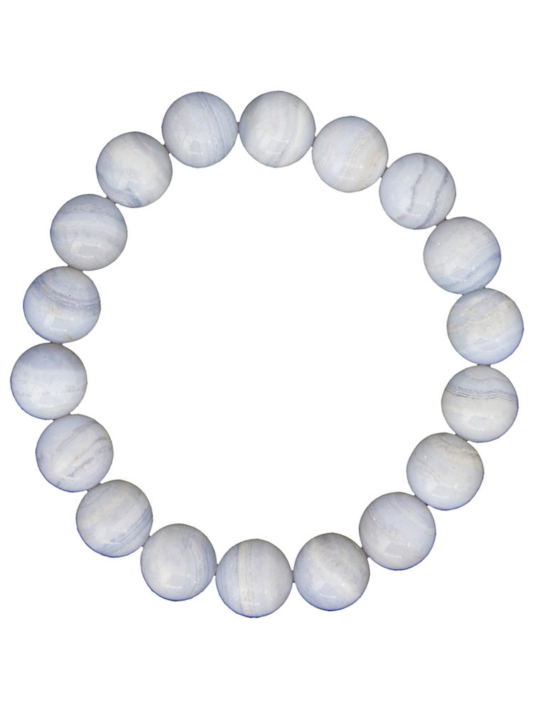 bracelet calcédoine pierres boules 10mm