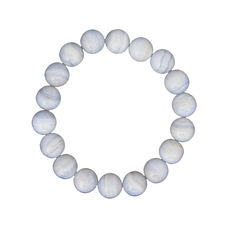 bracelet calcédoine pierres boules 10mm