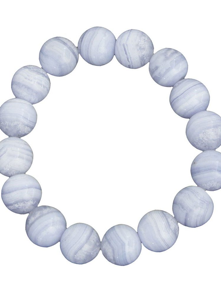 bracelet calcédoine pierres boules 12mm