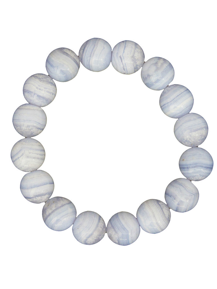 bracelet calcédoine pierres boules 12mm