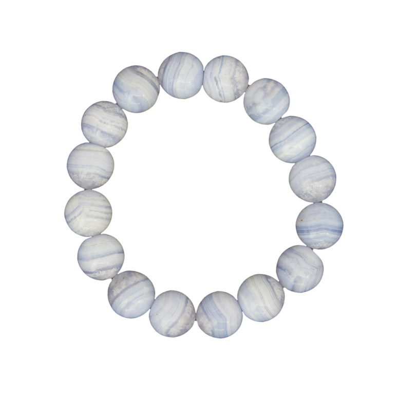 bracelet calcédoine pierres boules 12mm