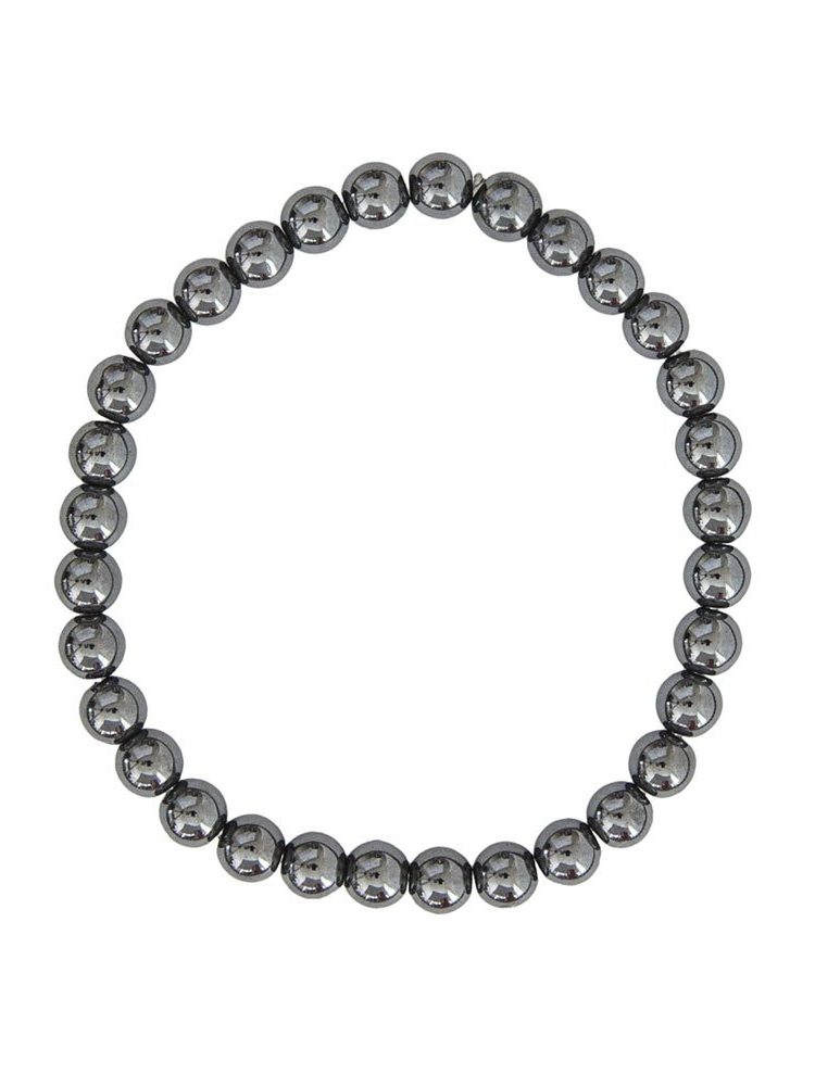 bracelet hématite pierres boules 6mm