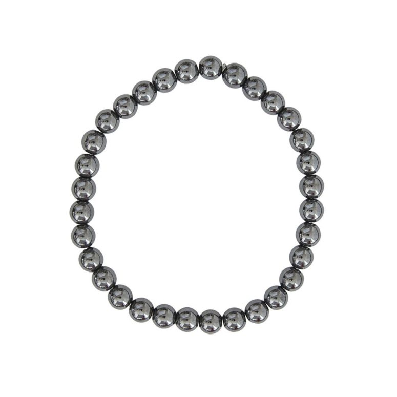 bracelet hématite pierres boules 6mm