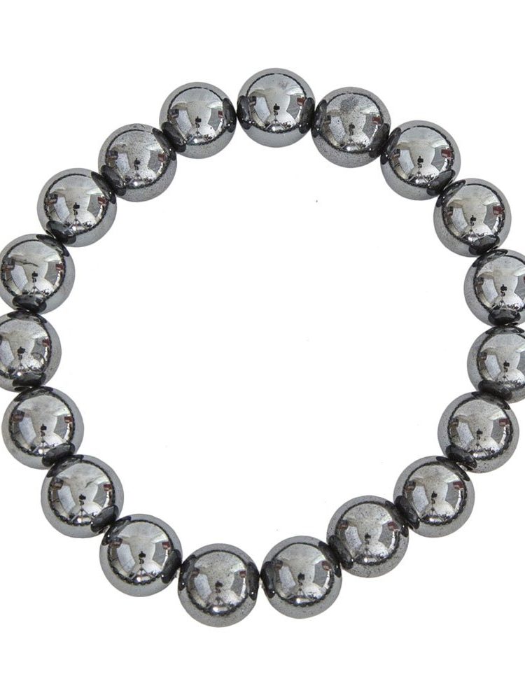 bracelet hématite pierres boules 10mm