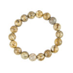 bracelet jaspe paysage pierres boules 10mm