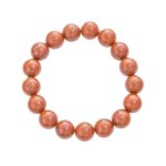 bracelet jaspe rouge pierres boules 10mm