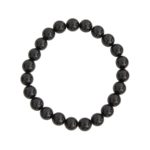 bracelet agate noire pierres boules 8mm