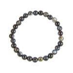 bracelet agate zonee noire pierres boules 6mm