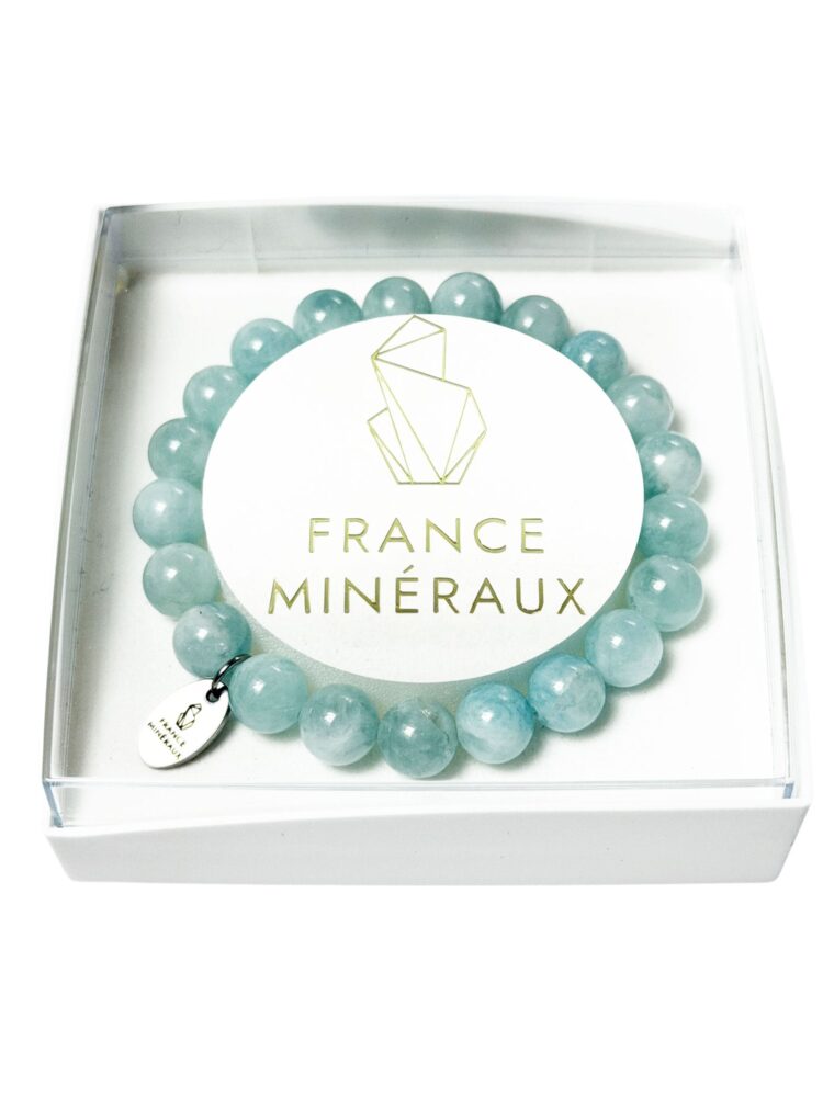 Bracelet Aigue-Marine - Perles de 8mm