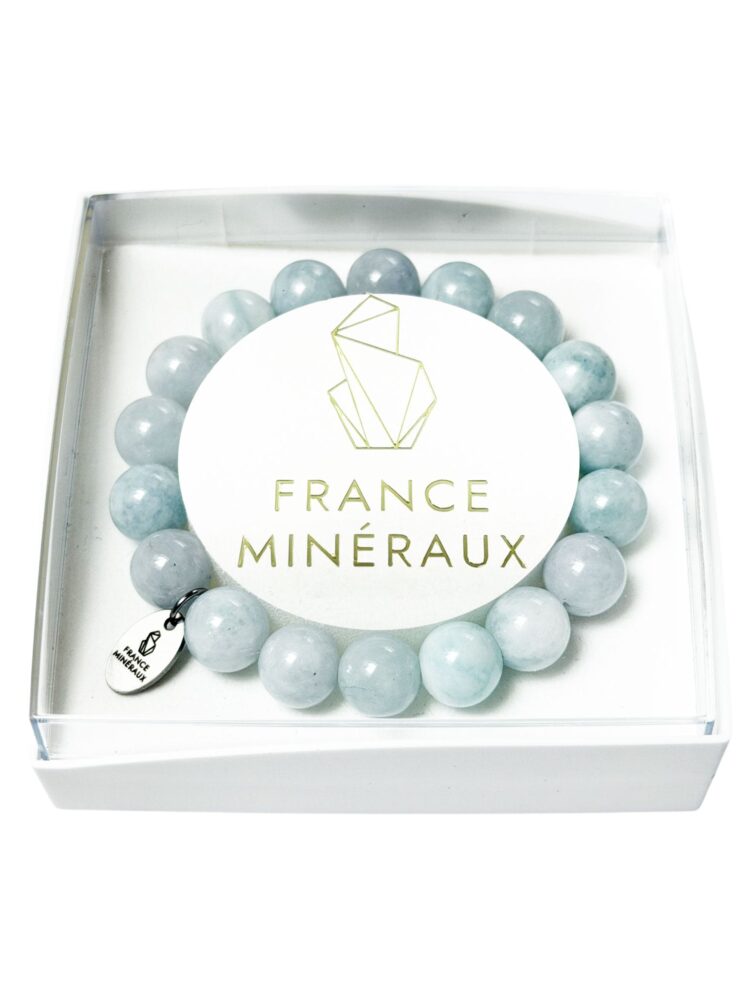 Bracelet Aigue-Marine - Perles de 10mm