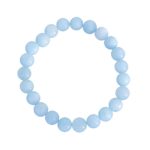 bracelet aigue marine pierres boules 8mm