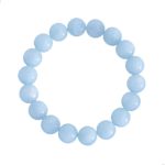 bracelet aigue marine pierres boules 10mm