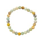 bracelet amazonite multicolore pierres boules 6mm