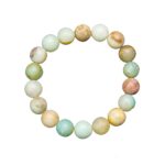 bracelet amazonite multicolore pierres boules 10mm