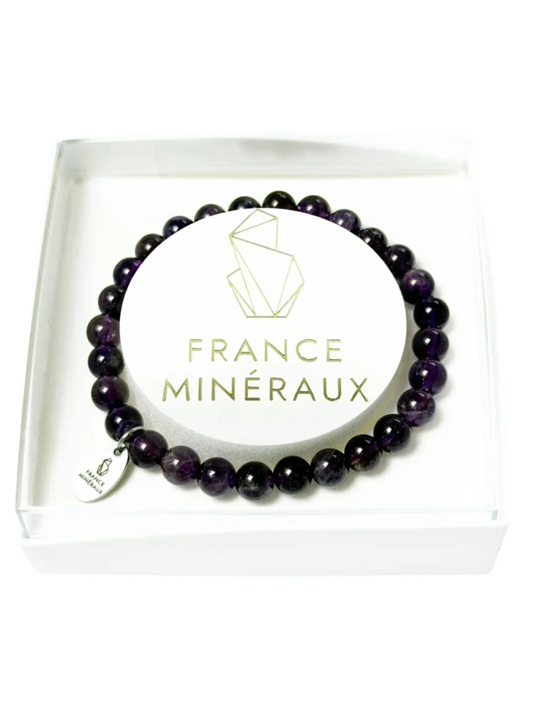 Bracelet Améthyste - Perles de 6mm
