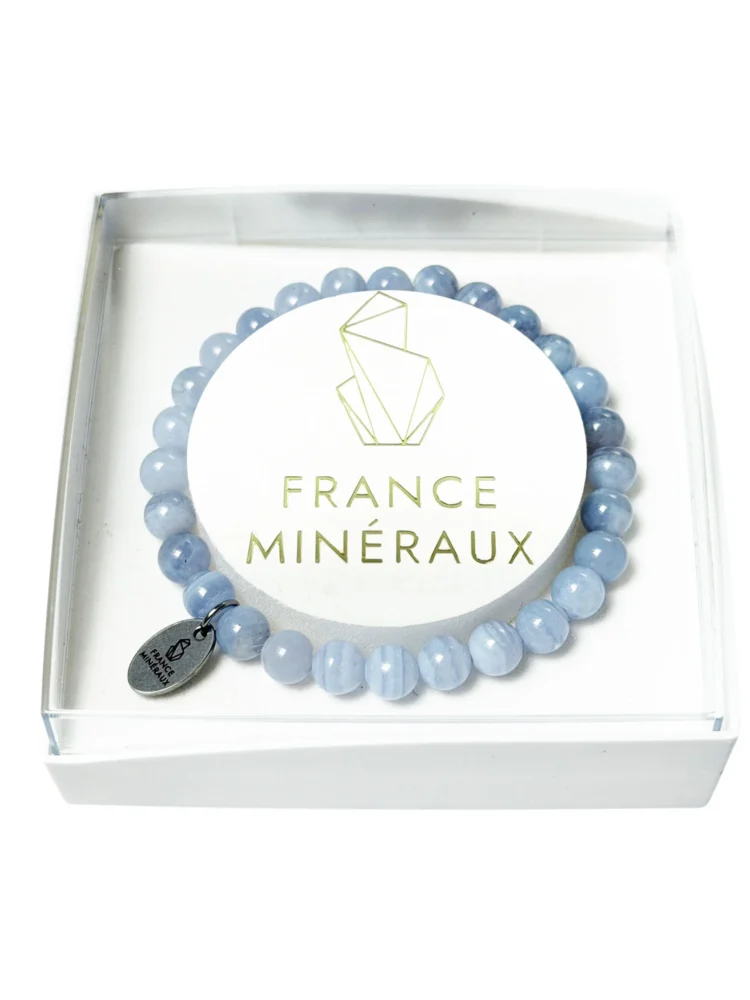 Bracelet Calcédoine - Perles de 6mm