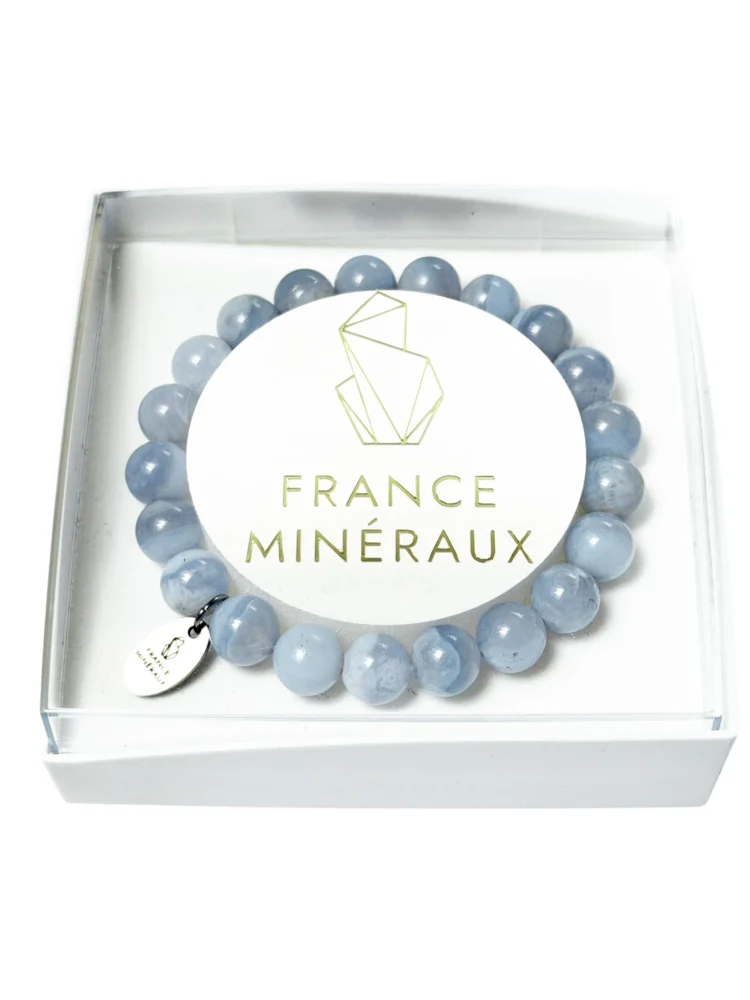 Bracelet Calcédoine - Perles de 8mm