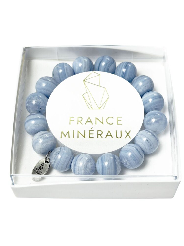 Bracelet Calcédoine - Perles de 12mm