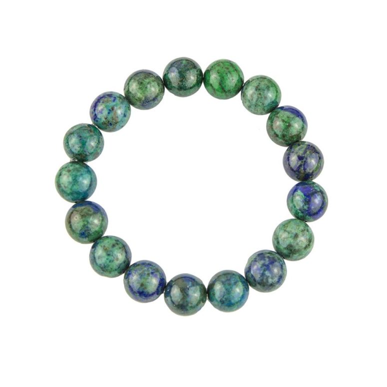 bracelet chrysocolle pierres boules 10mm