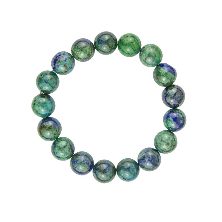 bracelet chrysocolle pierres boules 10mm