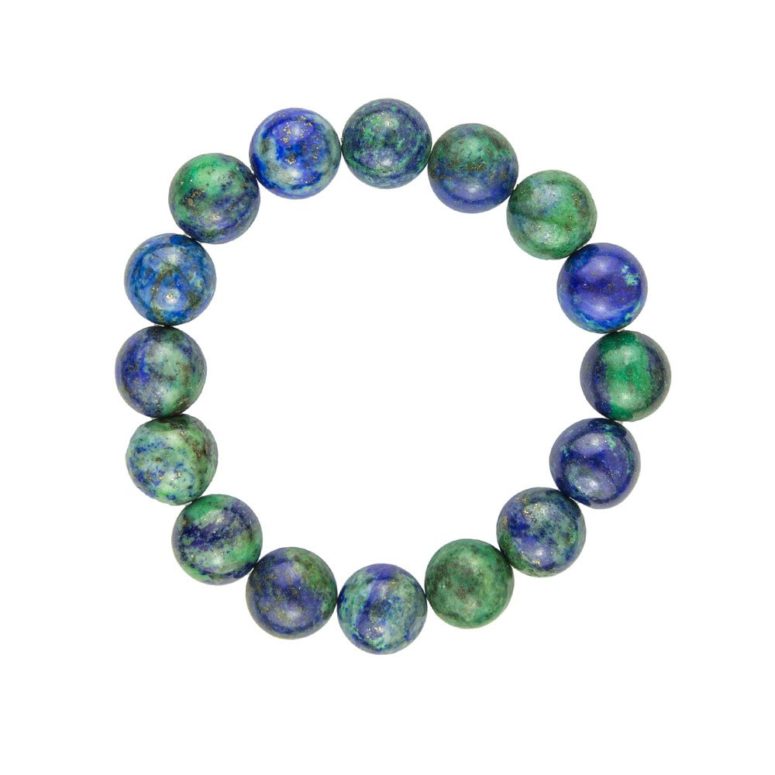 bracelet chrysocolle pierres boules 12mm