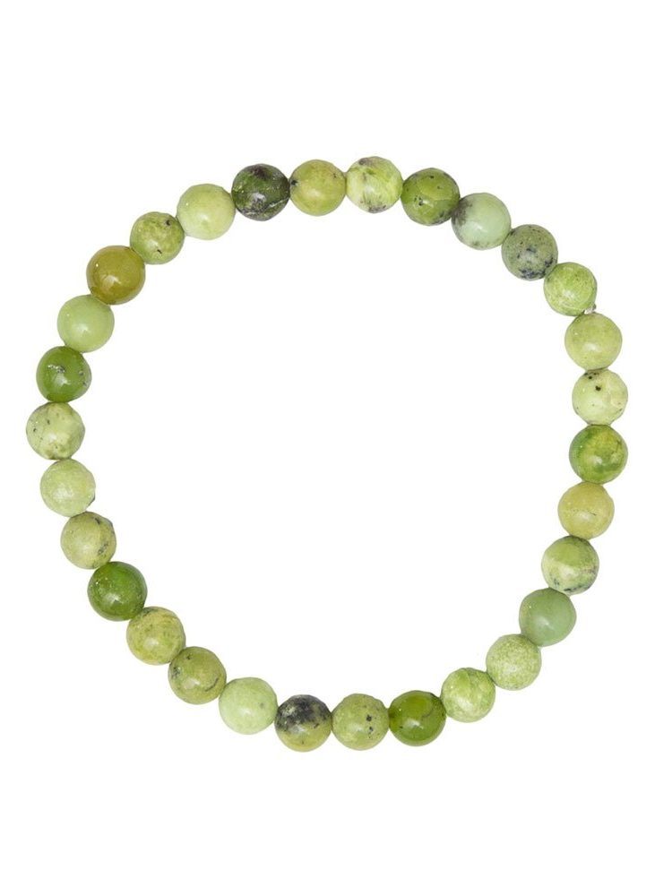 bracelet chrysoprase citron pierres boules 6mm