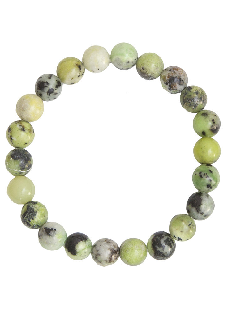 bracelet chrysoprase pierres boules 8mm