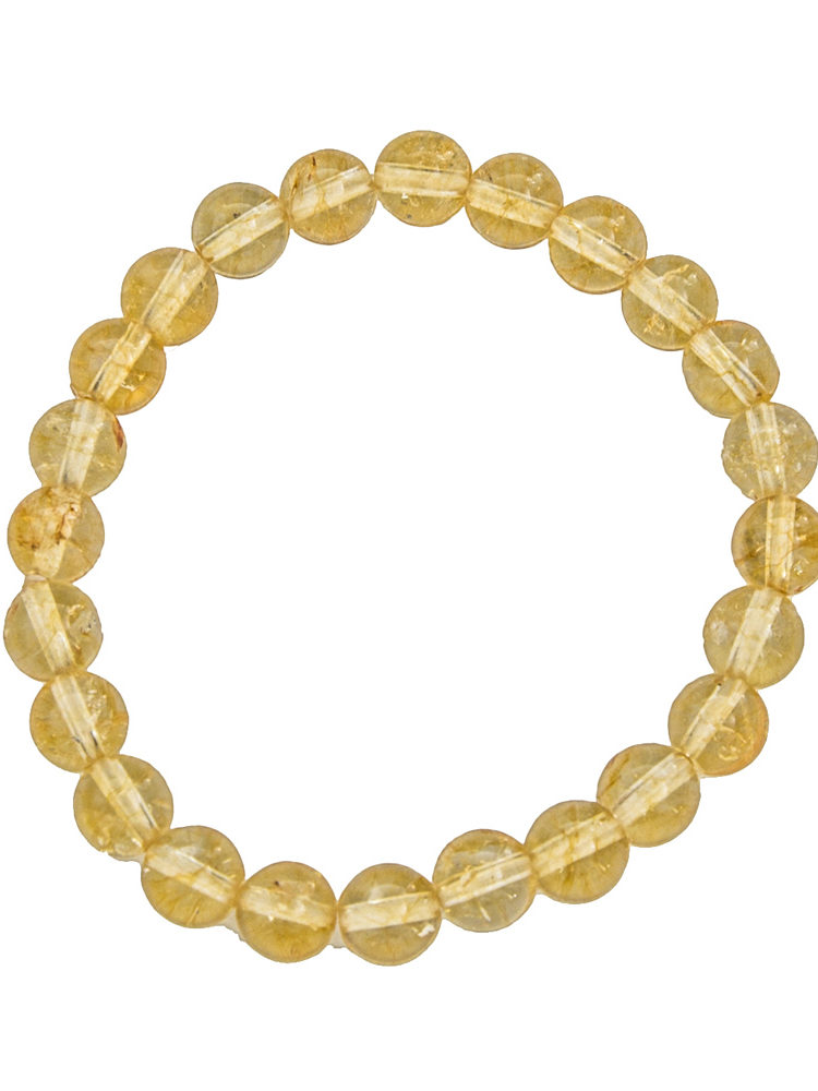 bracelet citrine pierres boules 8mm