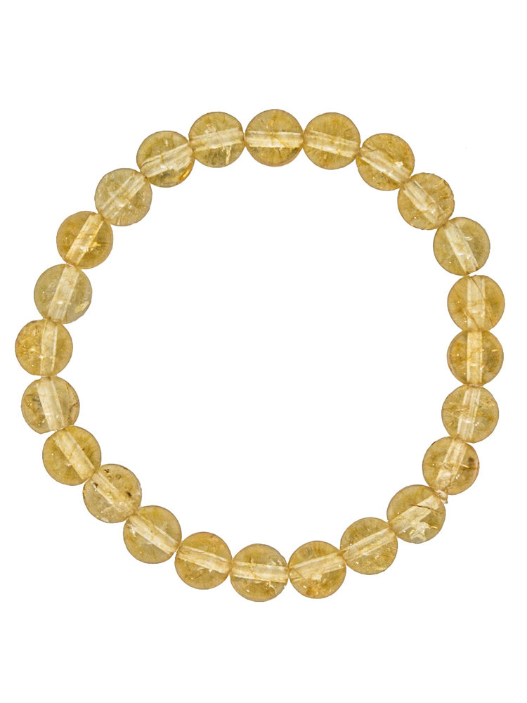 bracelet citrine pierres boules 8mm