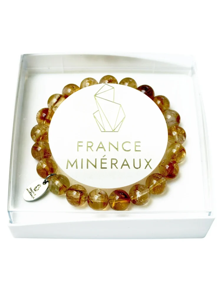 Bracelet Citrine - Perles de 8mm