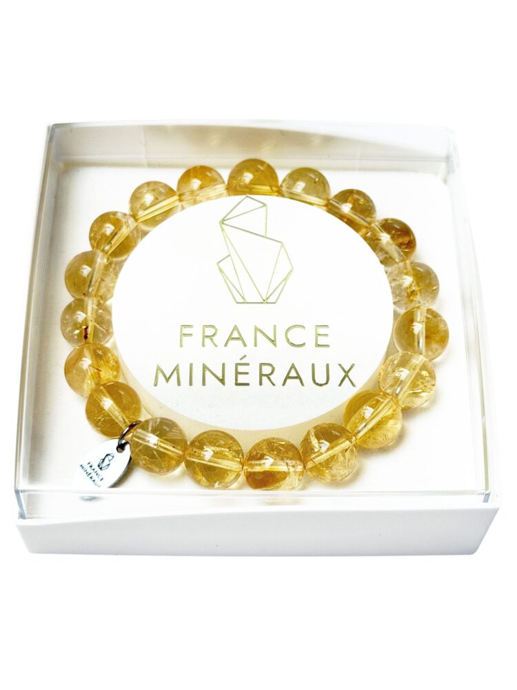 Bracelet Citrine - Perles de 10mm