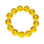 bracelet citrine pierres boules 14mm