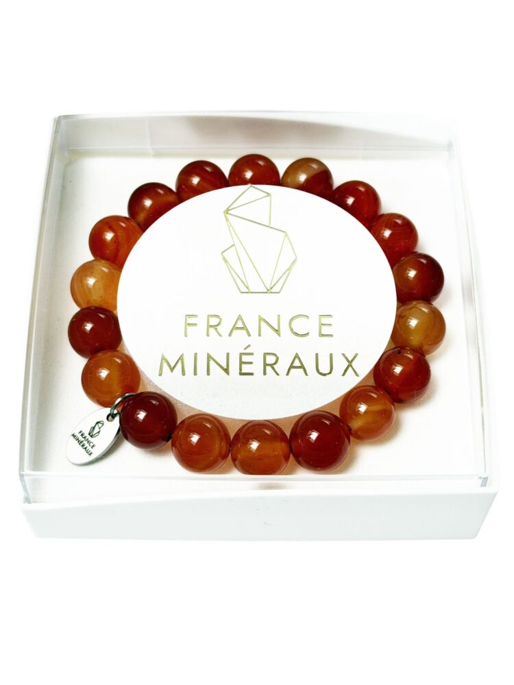 Bracelet Cornaline - Perles de 10mm