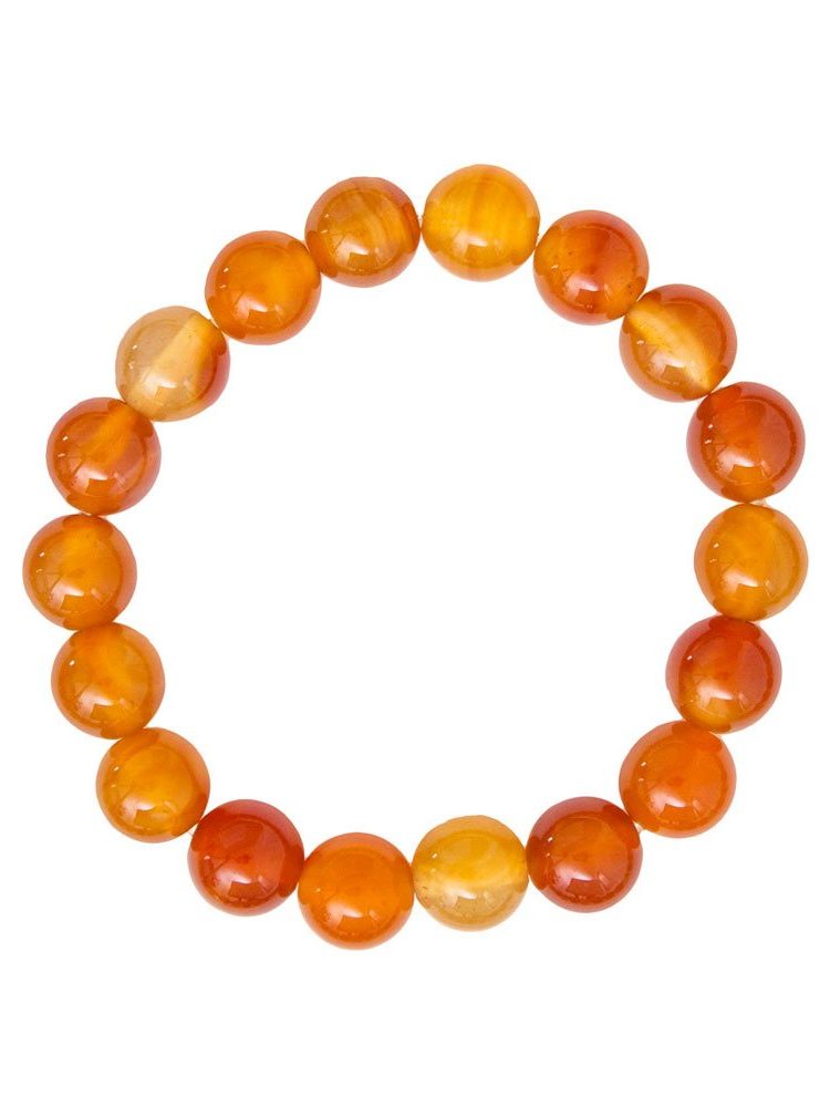 bracelet cornaline pierres boules 10mm