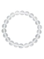 bracelet cristal de roche pierres boules 8mm