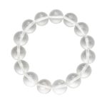 bracelet cristal de roche pierres boules 12mm