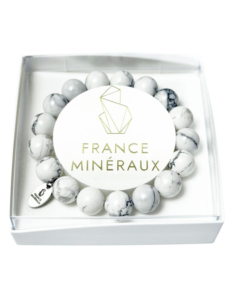 Bracelet Howlite - Perles de 10mm