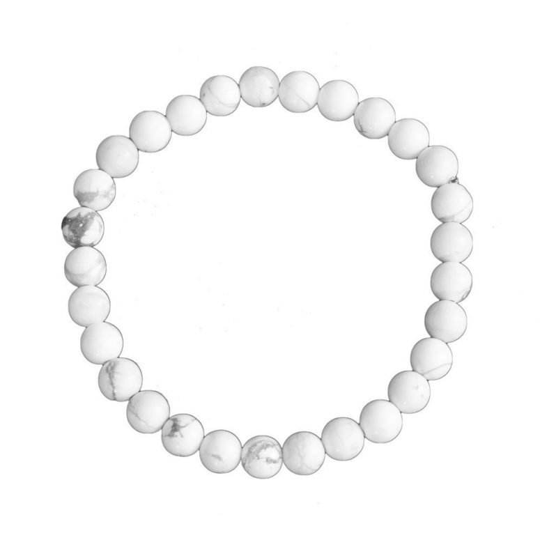 bracelet howlite pierres boules 6mm